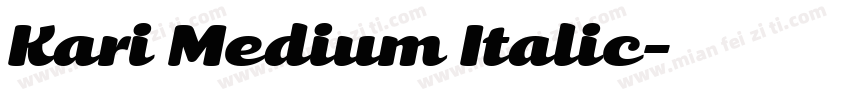 Kari Medium Italic字体转换
